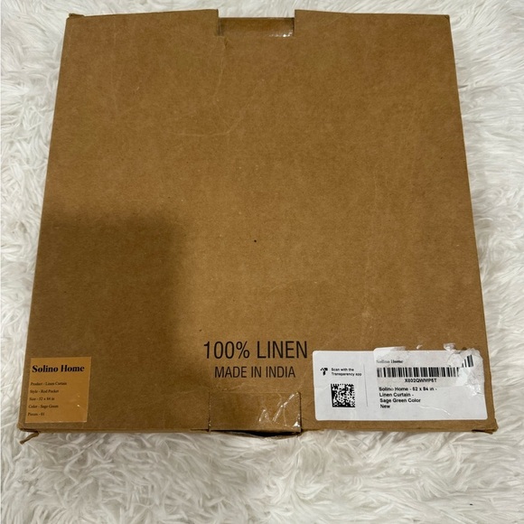 Solino Home 100% pure Linen Curtain Sage Green 52 x 84 Inch - Picture 8 of 10